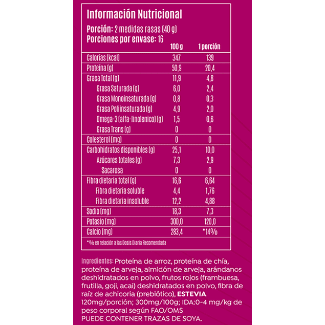 Proteina V-Pro Berry Boost 650gr Vegana Brota