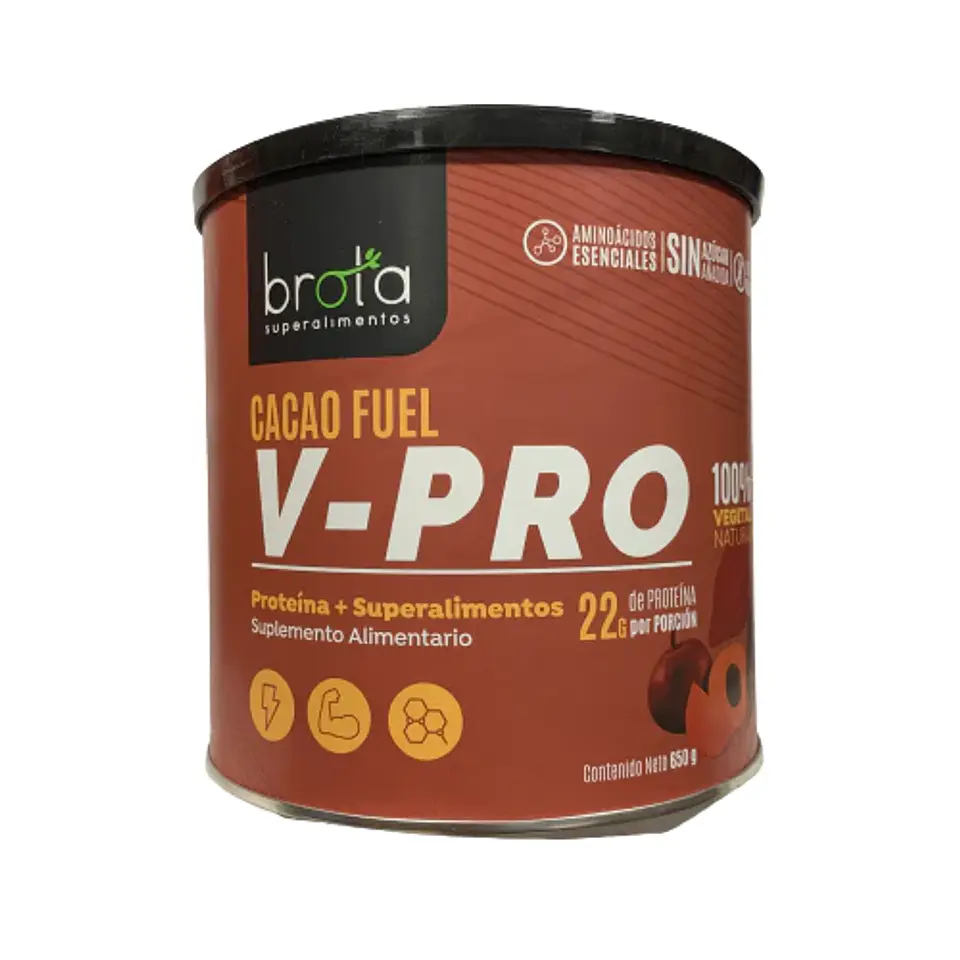 V-Pro Cacao Protein Powder 650gr Vegan Sprouts 1