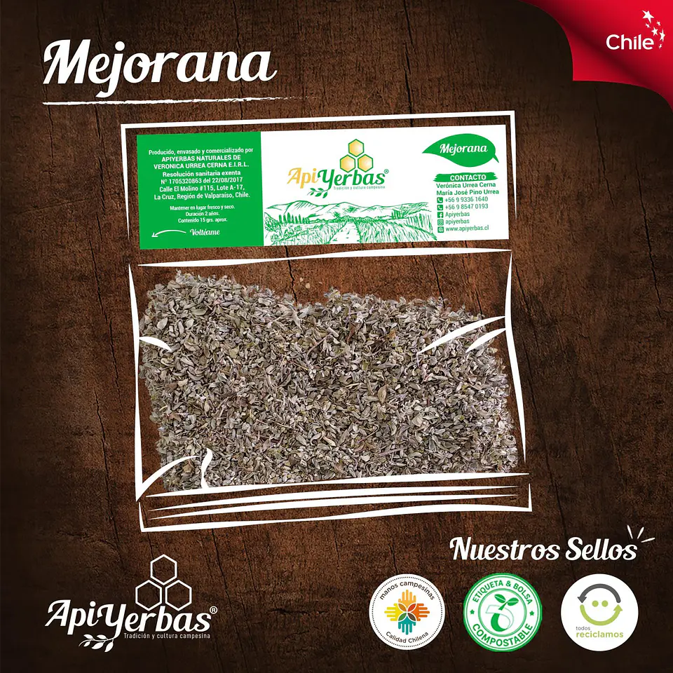  Mejorana 15 g Apiyerbas 1