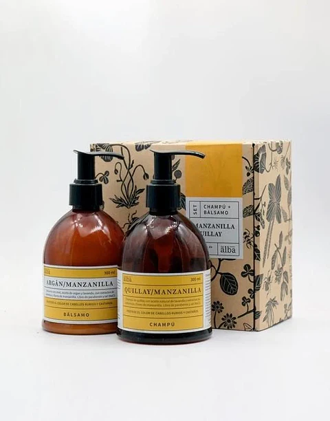 Pack Champú y bálsamo Manzanilla/Quillay 300ml - Del Alba