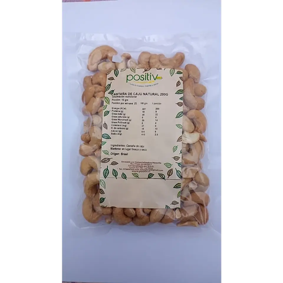 Positiv - Castañas de Caju naturales 200grs  1