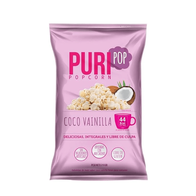 PuriPop - Cabritas sin gluten sabor coco y vainilla