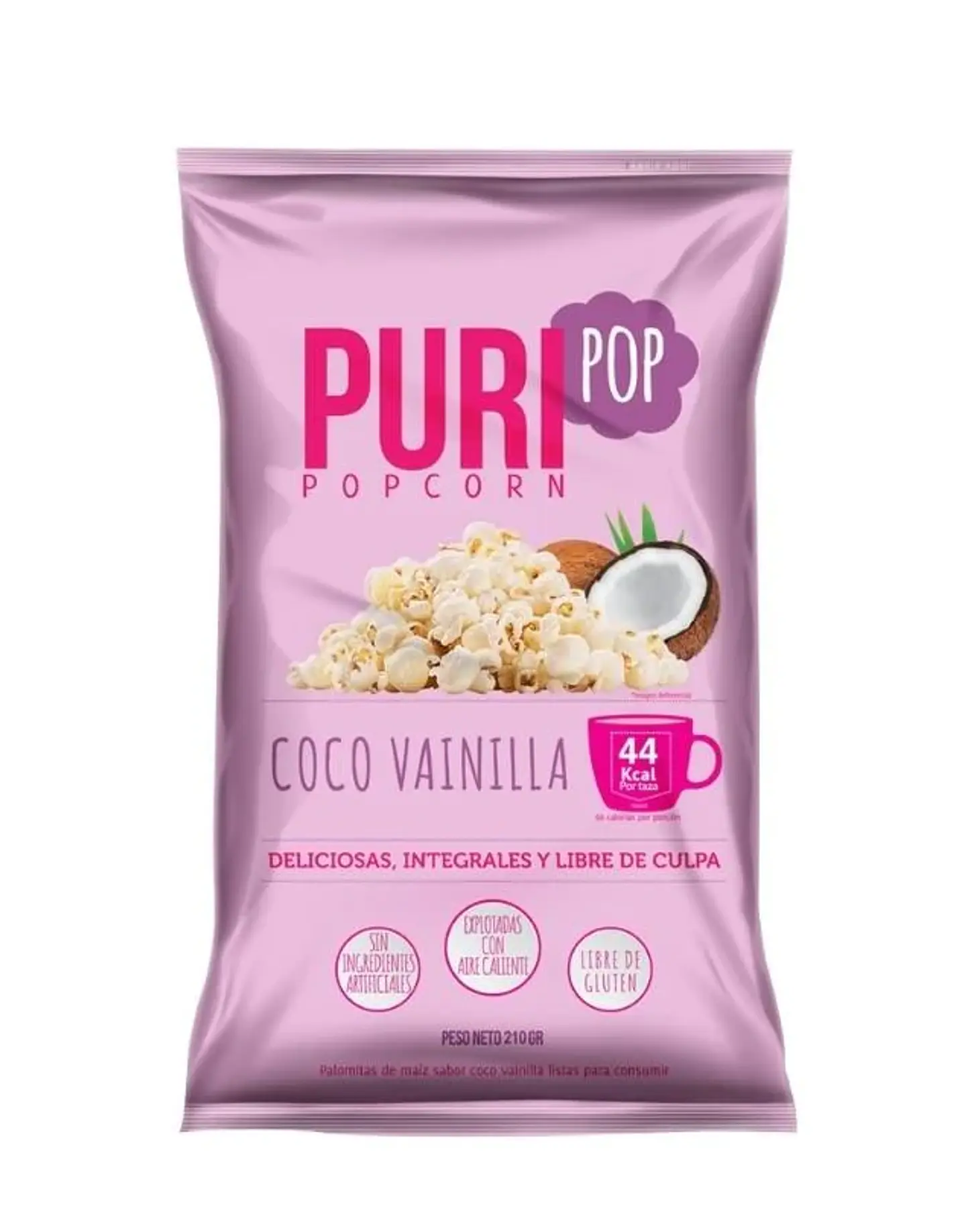 PuriPop - Cabritas sin gluten sabor coco y vainilla 1