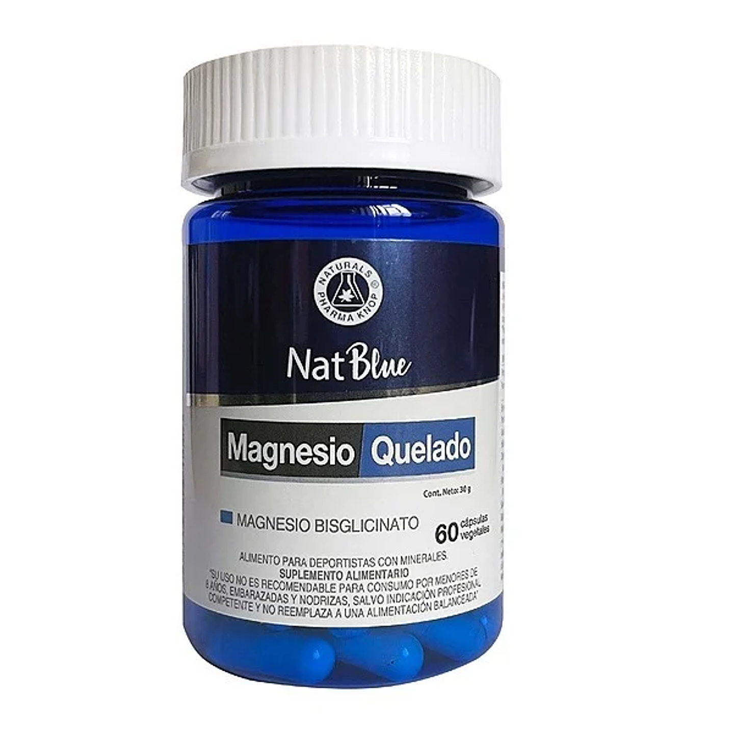 NatBlue - Magnesio Quelado 60 capsulas 1