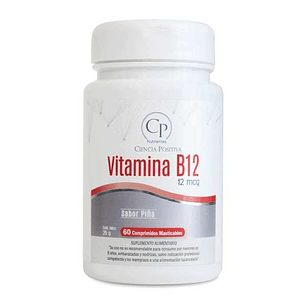 Vitamina B12 masticable sabor piña 60 comprimidos Ciencia Positiva