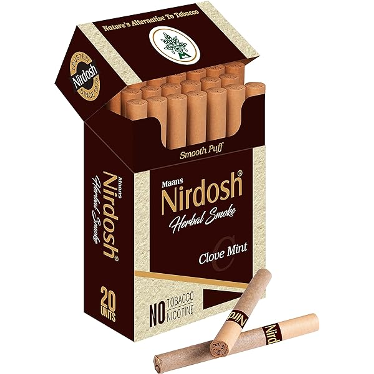Nirdosh Cigarrillo Herbal Clavo de menta - Cajetilla 20 uni 2