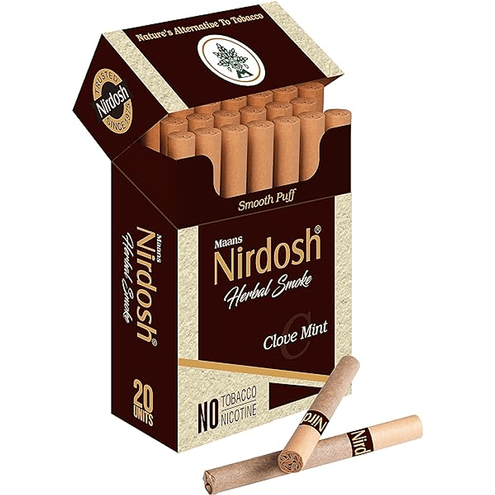 Nirdosh Cigarrillo Herbal Clavo de menta - Cajetilla 20 uni 2