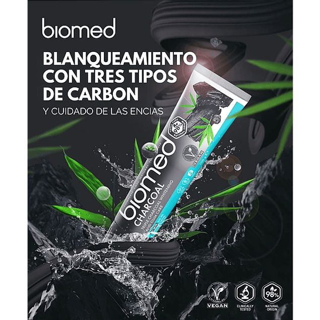 Biomed - Pasta dental charcoal blanqueadora 100g