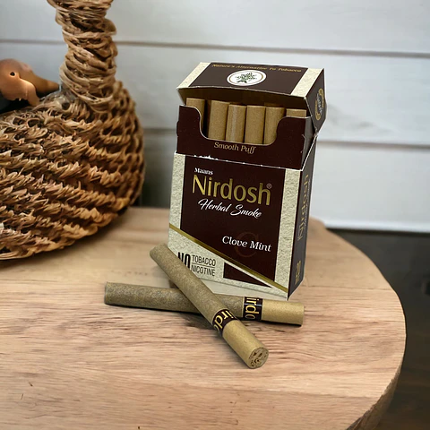 Nirdosh Cigarrillo Herbal Clavo de menta - Cajetilla 20 uni