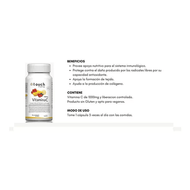 Touch of Synergy - Vitamina C 1000mg 90c