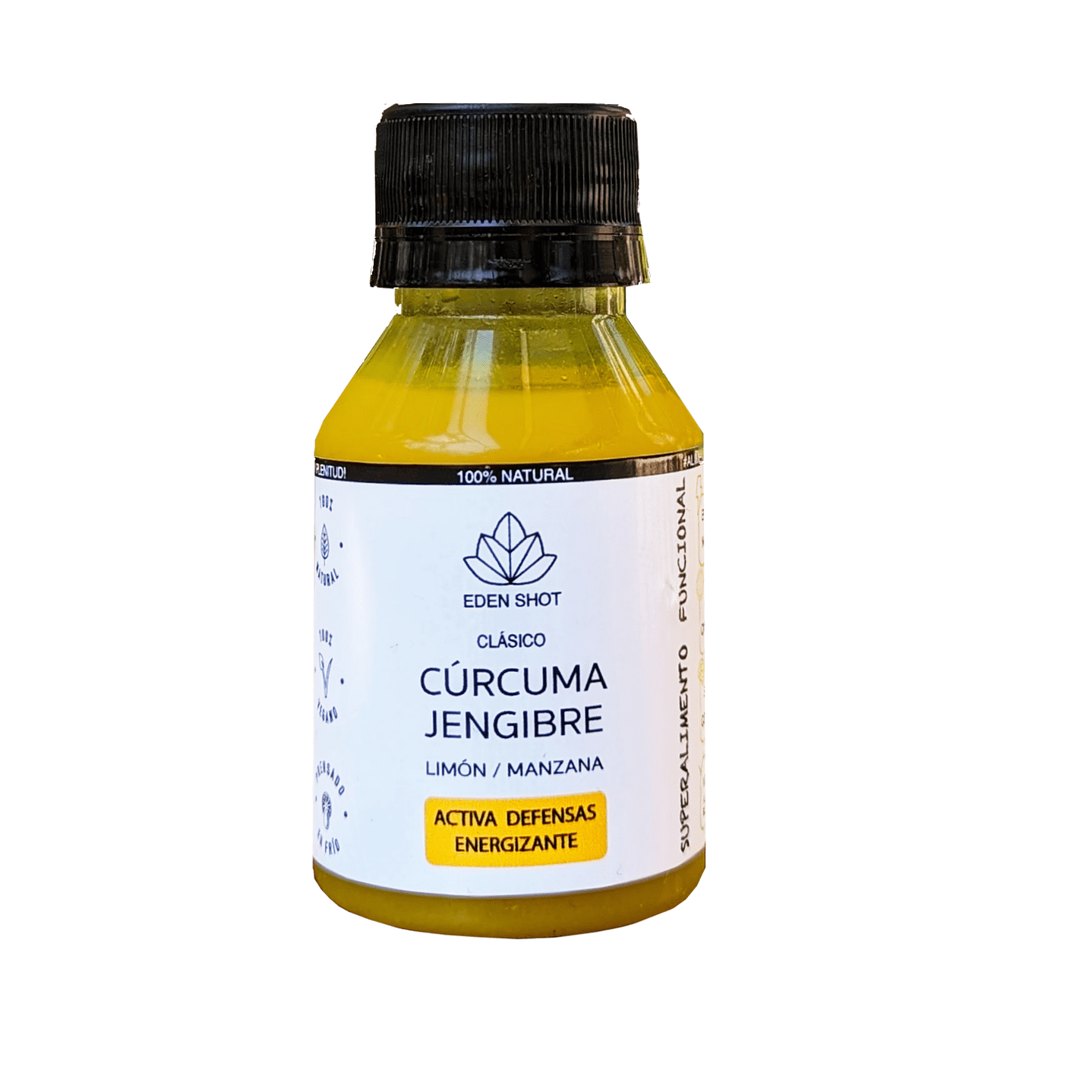  Eden shot CURCUMA/JENGIBRE Limón + Manzana (Clásico) 80ml  1