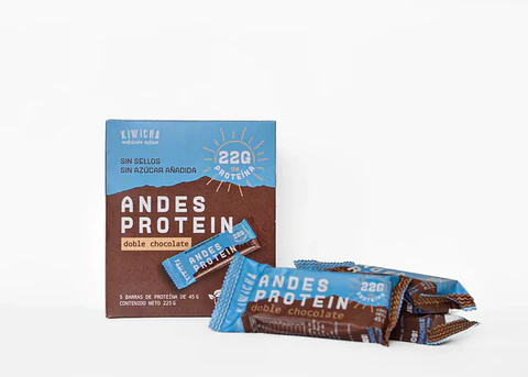 Caja Barra Andes Protein Doble Chocolate 5u Kiwicha
