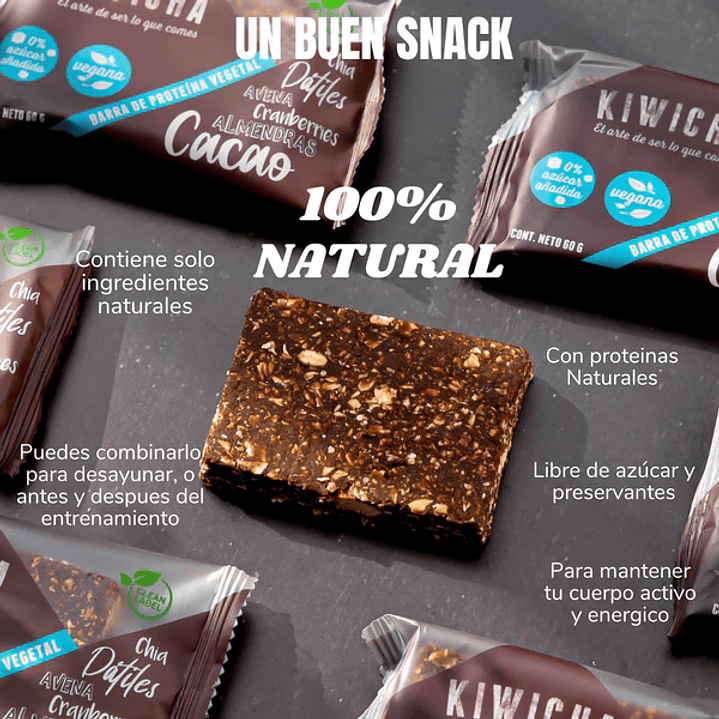 Caja Barra Proteina Vegetal Cacao 5u Kiwicha 2