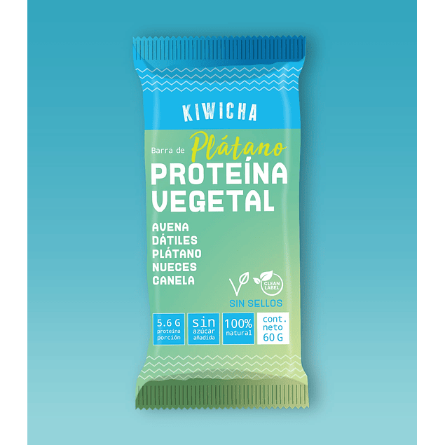 Barra Proteina Vegetal Platano 60g Kiwicha