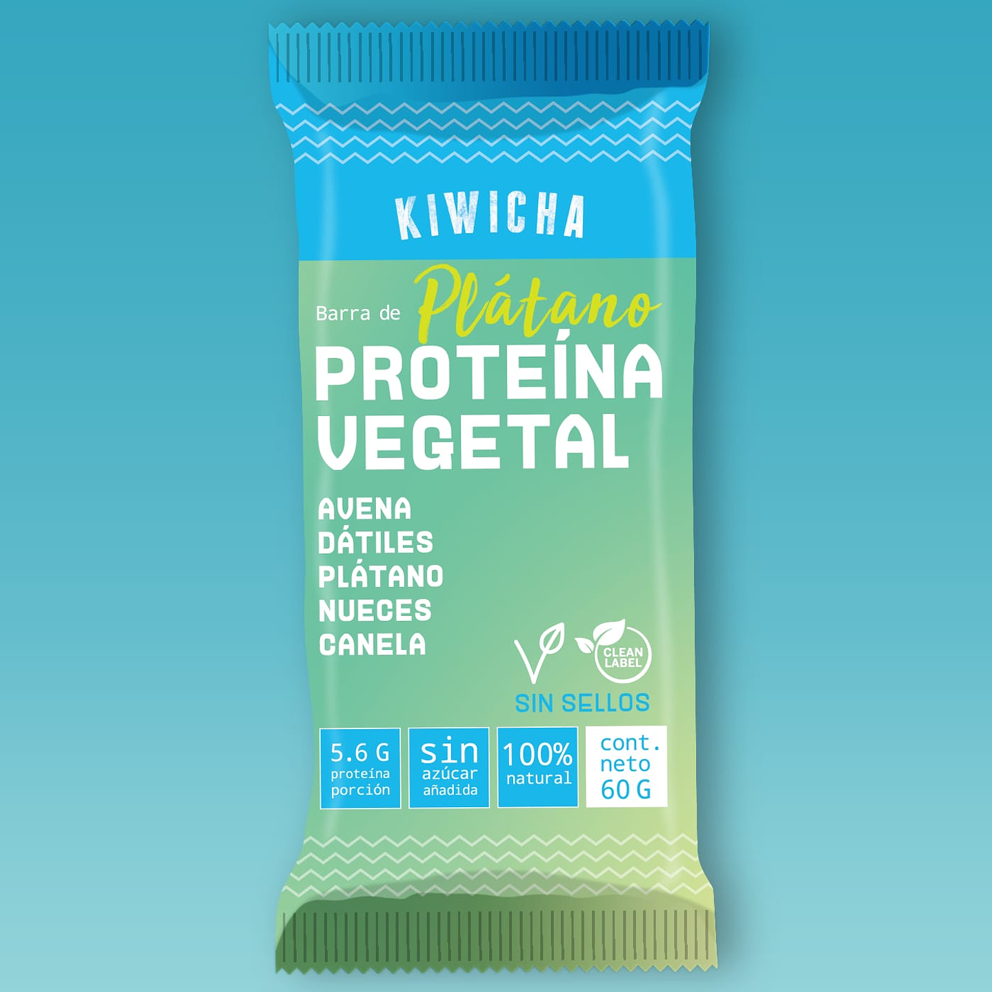 Barra Proteina Vegetal Platano 60g Kiwicha 1