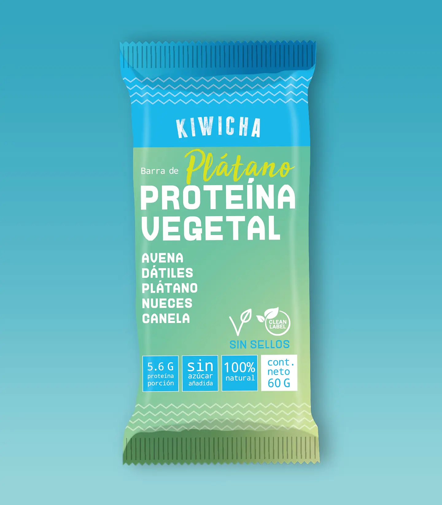 Barra Proteina Vegetal Platano 60g Kiwicha 1