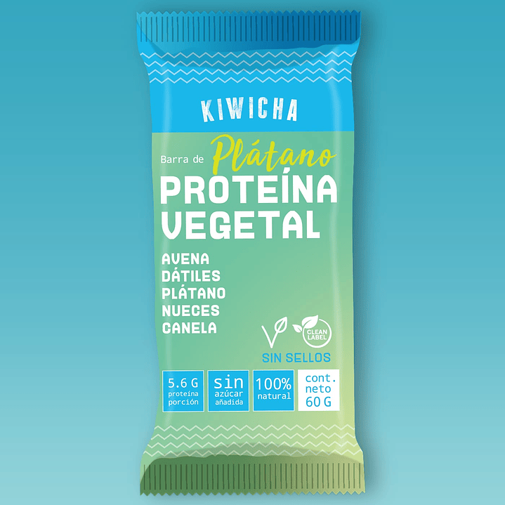Barra Proteina Vegetal Platano 60g Kiwicha 1