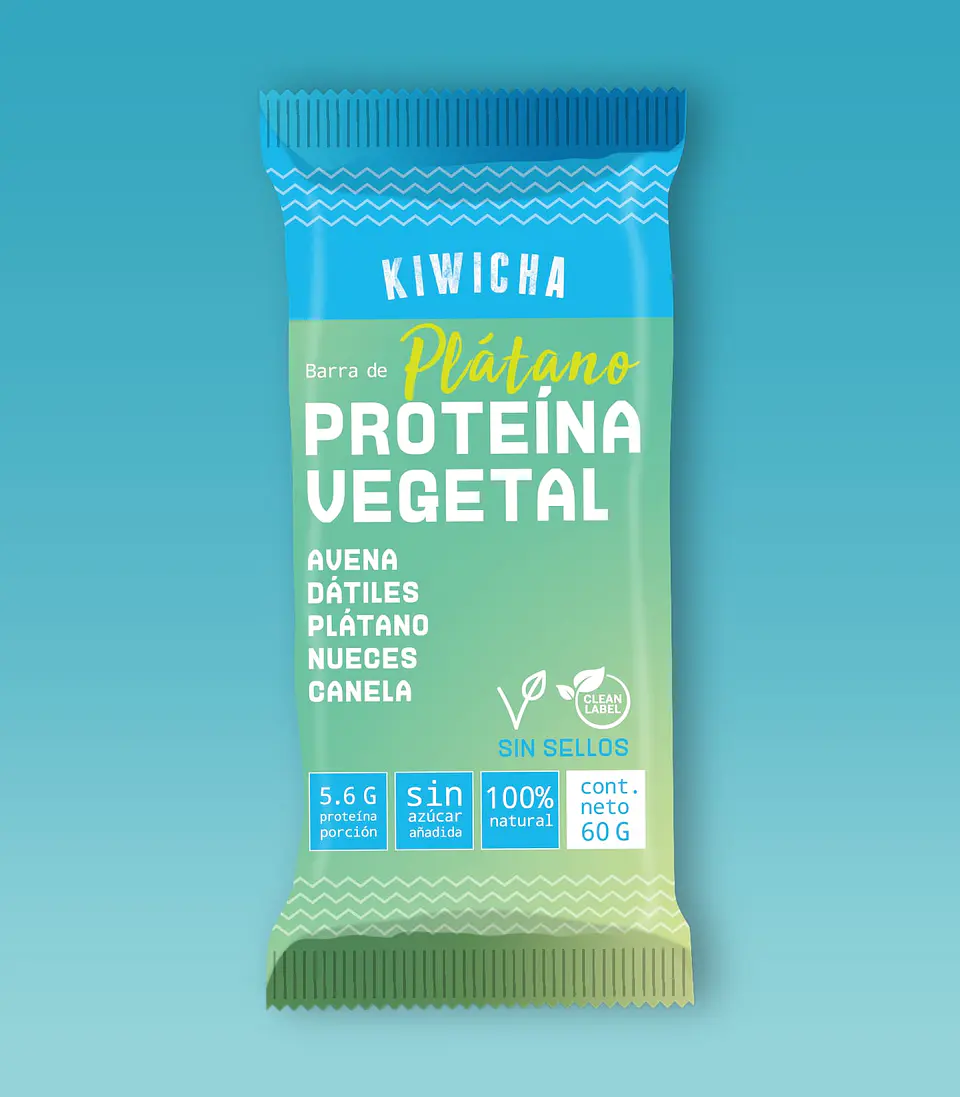 Barra Proteina Vegetal Platano 60g Kiwicha 1