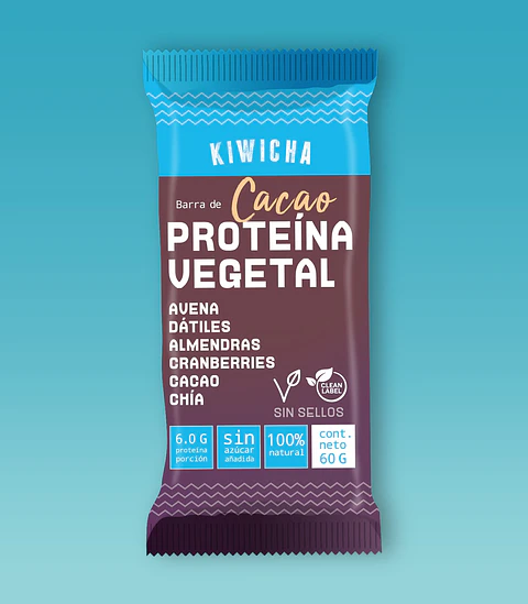 Barra Proteina Vegetal Cacao 60g Kiwicha