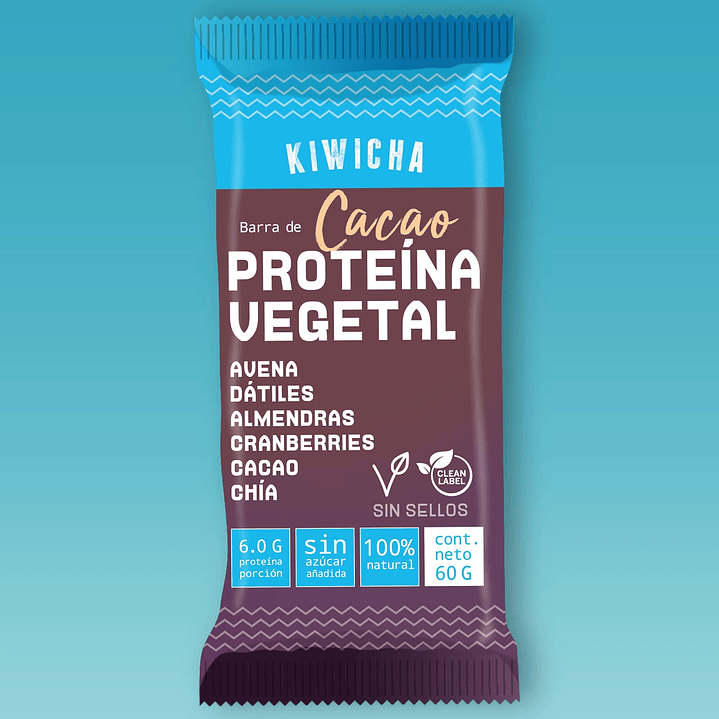 Barra Proteina Vegetal Cacao 60g Kiwicha 1