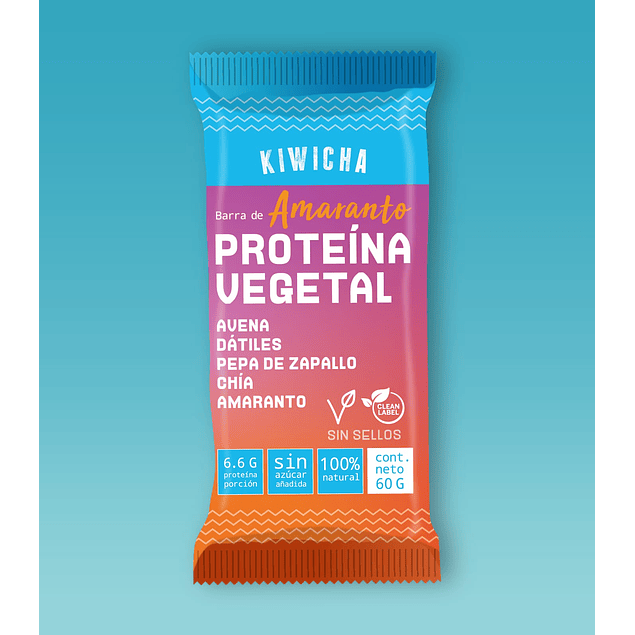 Barra Proteina Vegetal Amaranto 60g Kiwicha