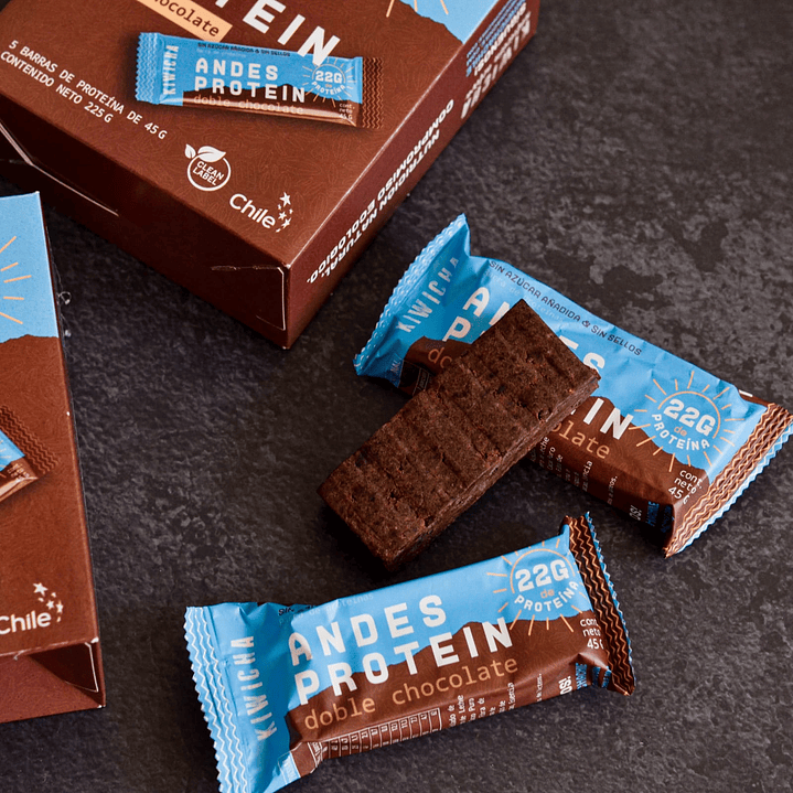 Barra Andes Protein Doble Chocolate 45g. Kiwicha 2
