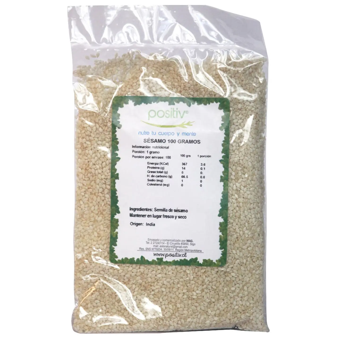 Sesamo blanco 100gr Positiv   1