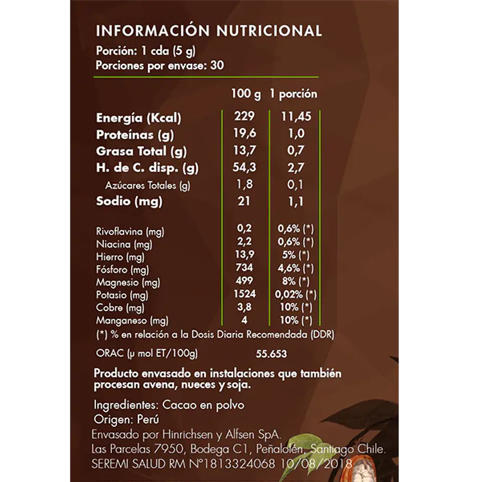 Cacao 150gr Polvo Brota 2