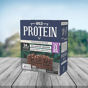 Wild Foods - Caja barras proteina Veganas sabor Chocolate Bitter