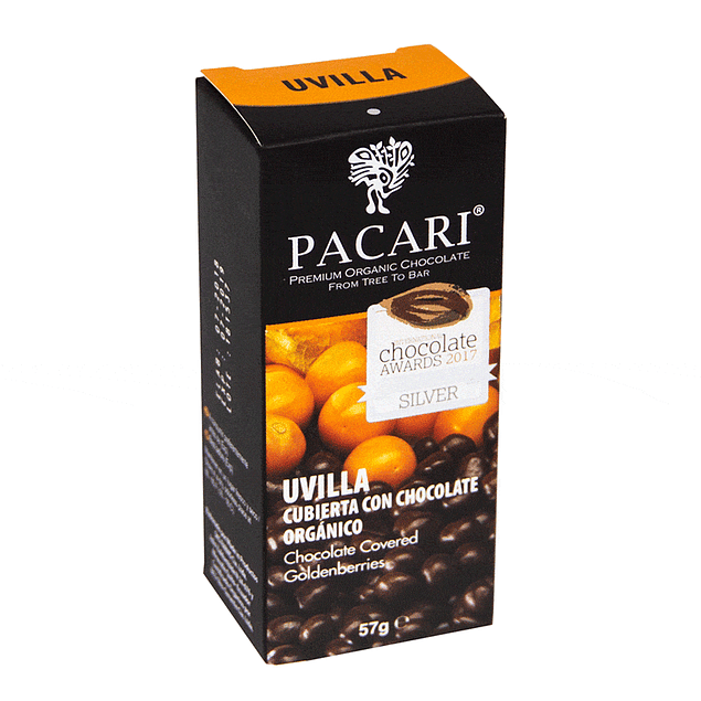 Pacari - Aguaymanto cubierto con chocolate 57gr 