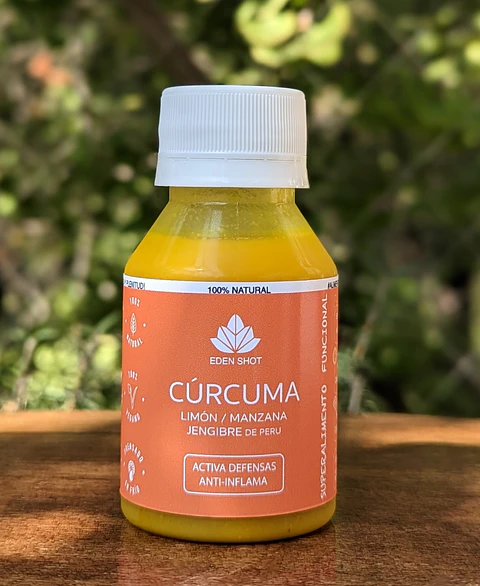 Eden shot CURCUMA Limón + Manzana y Jengibre 80ml 
