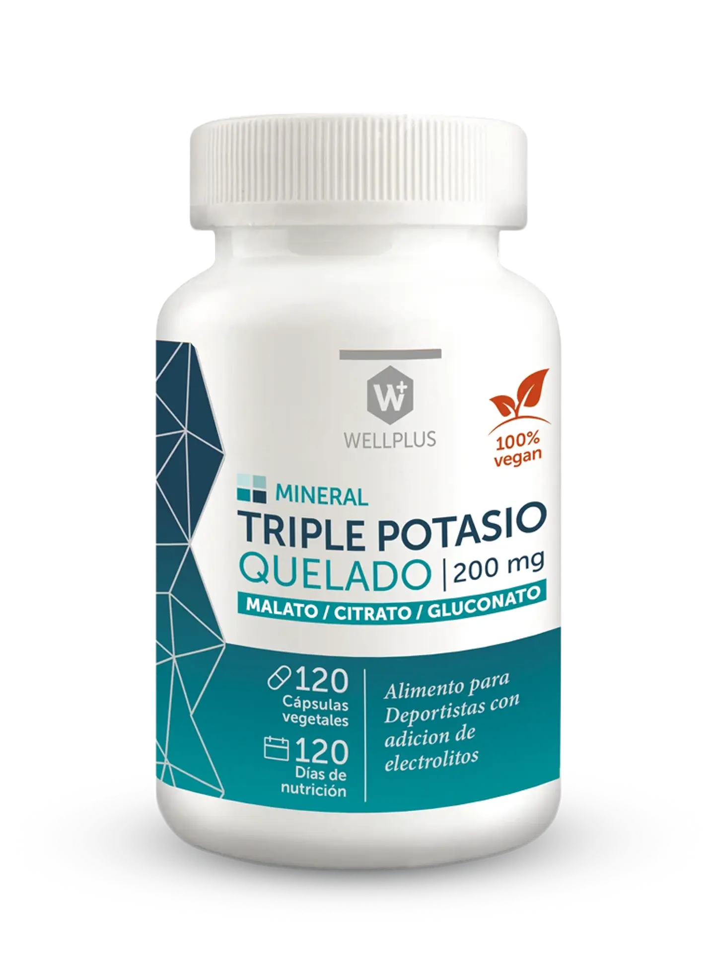 Triple Potasio Quelado 120 cápsulas Wellplus 1