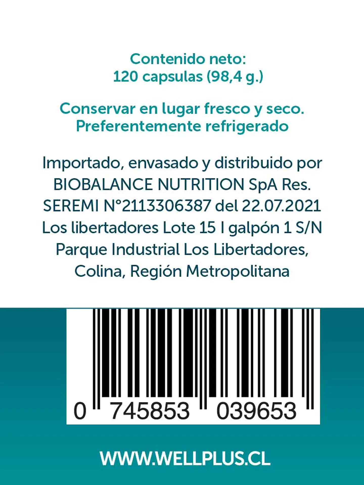 Triple Potasio Quelado 120 cápsulas Wellplus 3