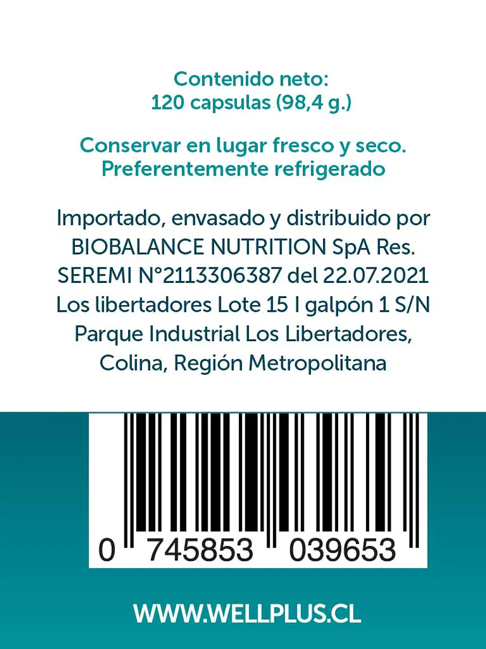 Triple Potasio Quelado 120 cápsulas Wellplus 3