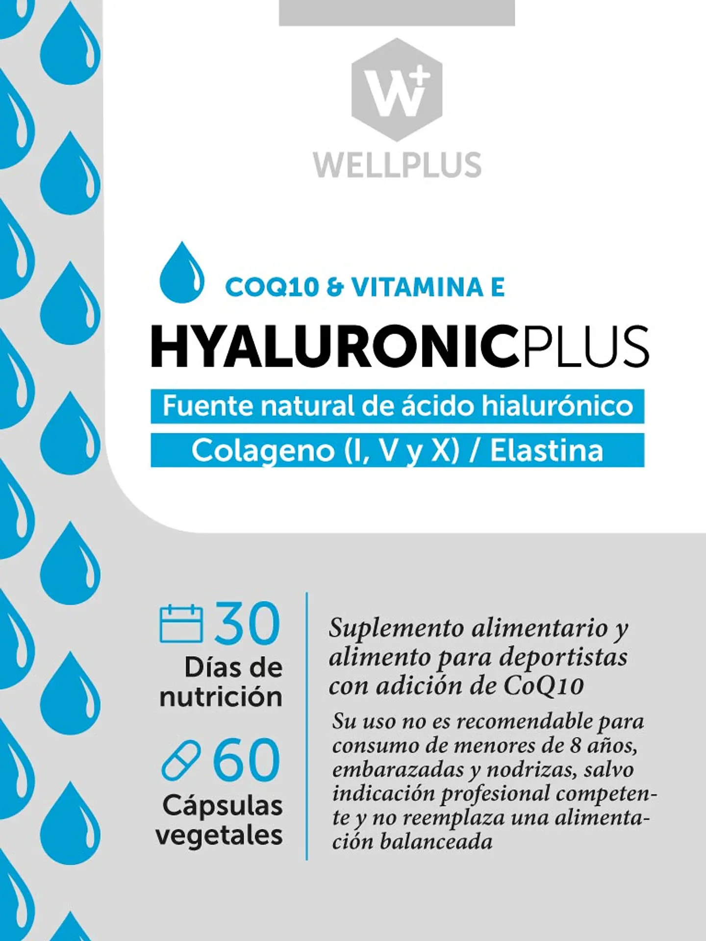 Hyaluronic Plus 60 cápsulas Wellplus 3