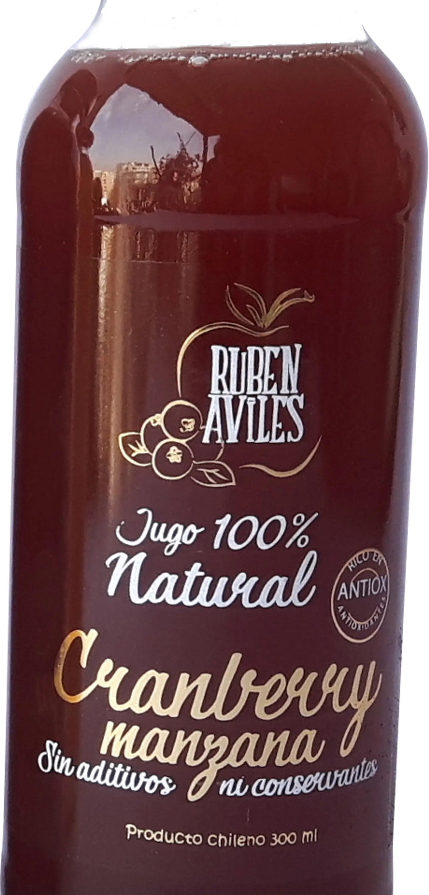 Ruben Aviles - Jugo 100% natural Cranberry y Manzana 300ml 1