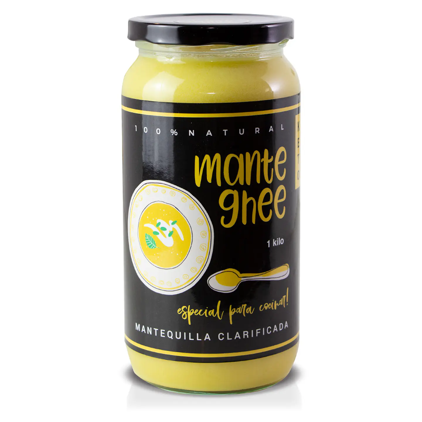 ManteGhee - Ghee Libre de lactosa y caseina 1 Kilo 1