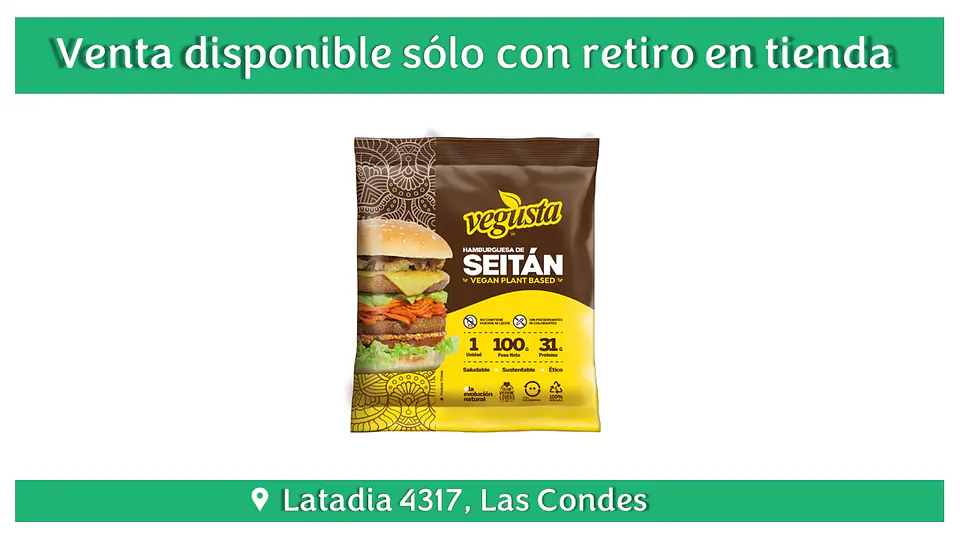 Vegusta - Hamburguesa Seitan 100g 