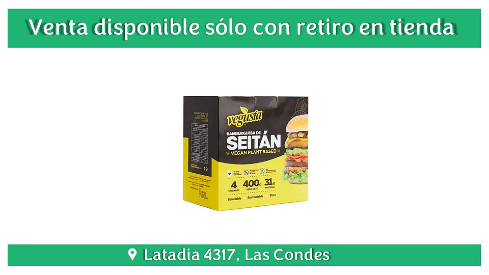 Vegusta - Caja de Hamburguesas Seitan 400g 