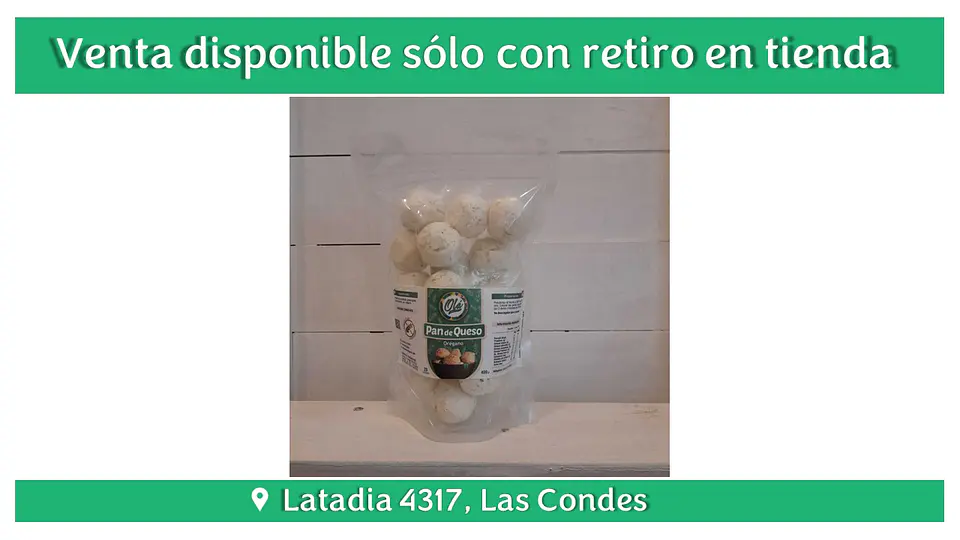 PAN DE QUESO OREGANO 20U - OLA BRASIL 