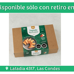 Empanadas cocktail espinaca, queso y tomates secos (10 uds) 