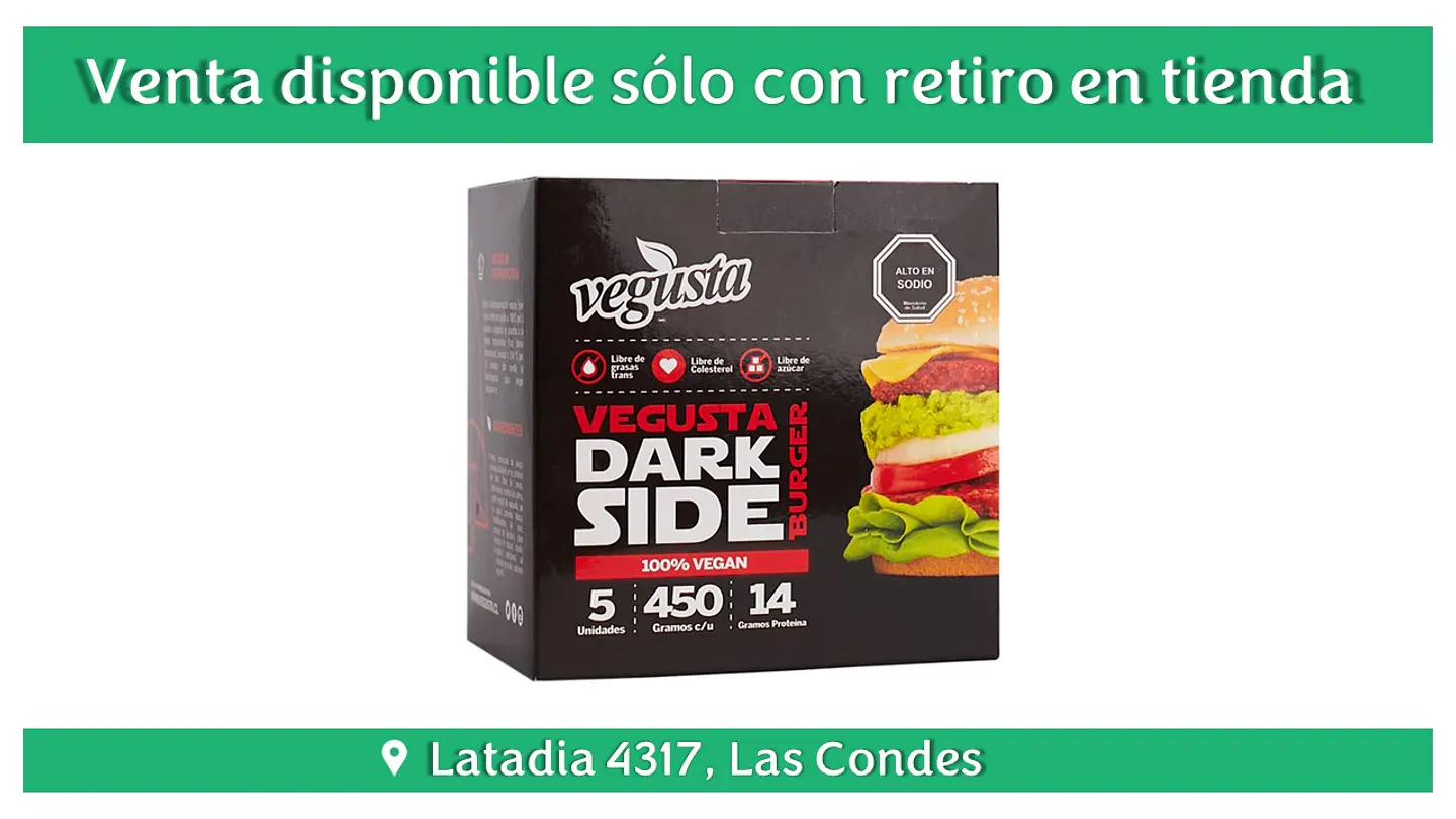 Vegusta - Caja de Hamburguesas Dark Side 450g 