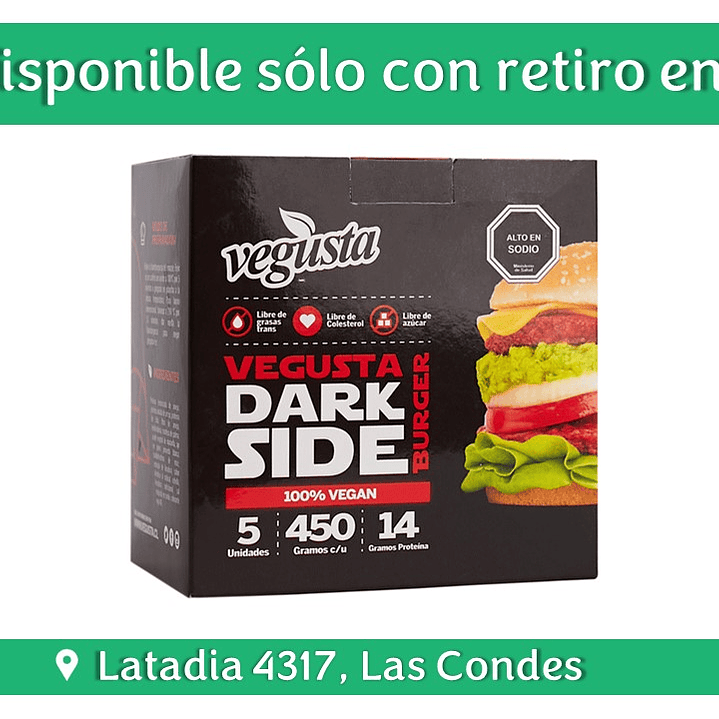 Vegusta - Caja de Hamburguesas Dark Side 450g 