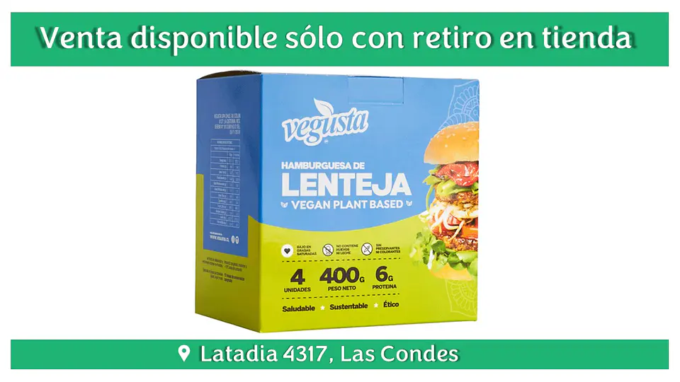 Vegusta - Caja de Hamburguesas Lentejas 400g 