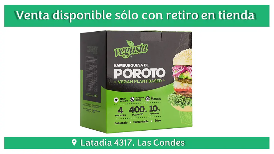 Vegusta - Caja de Hamburguesas Porotos 400g 