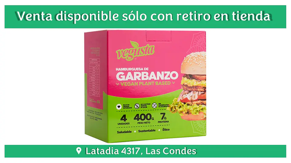 Vegusta - Caja de Hamburguesas Garbanzos 400g 