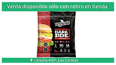 Vegusta - Hamburguesa Dark Side 90g "Congelados, solo disponibles para retiro en tienda"