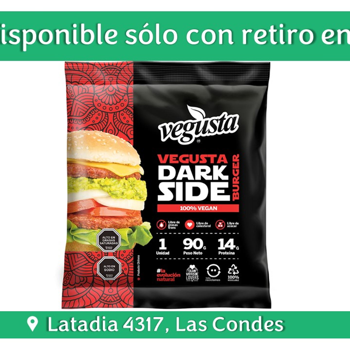 Vegusta - Hamburguesa Dark Side 90g 