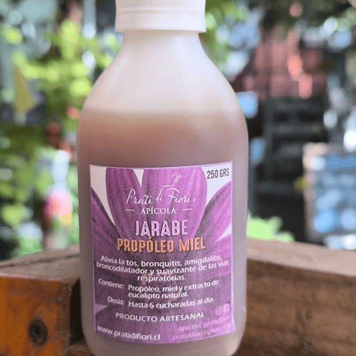 Jarabe miel propoleo eucalipto 250ml  Prati di fiori  1