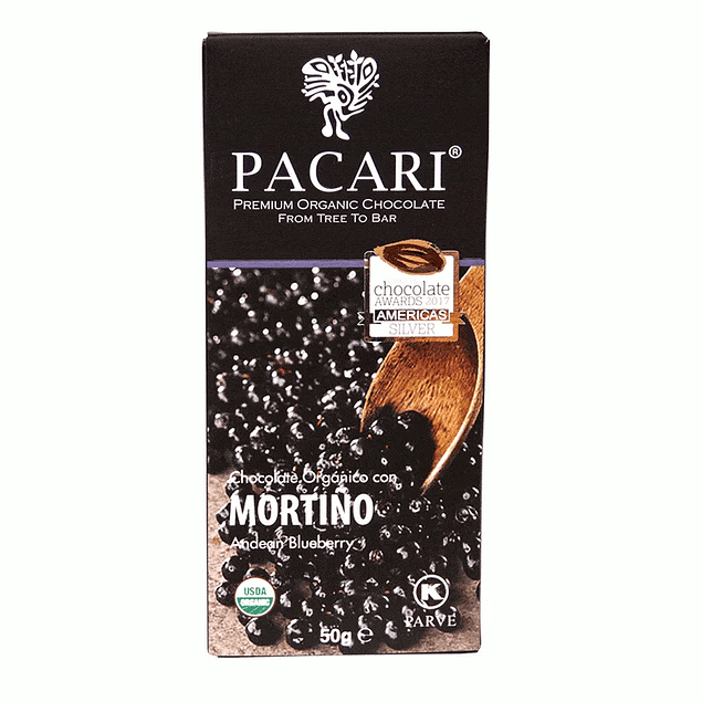 Chocolate Mortiño 50gr Orgánico Pacari